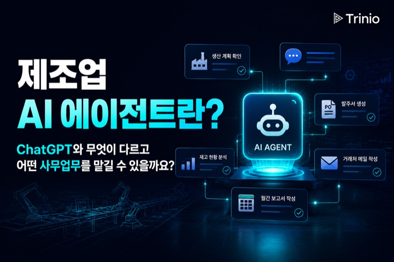 제조업 AI 에이전트란? ChatGPT와 무엇이 다르고 어떤 사무업무를 맡길 수 있을까요?