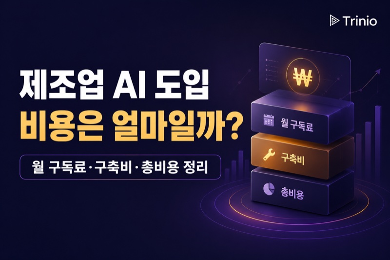 제조업 AI 도입 비용은 얼마일까? 월 구독료·구축비·총비용 정리